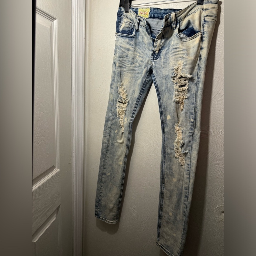Ripped and faded jeans